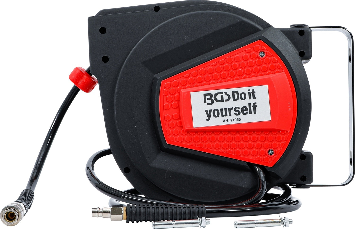 BGS DIY 71055 Druckluftschlauch mit Aufroller automatisch Schlauchlänge 10m