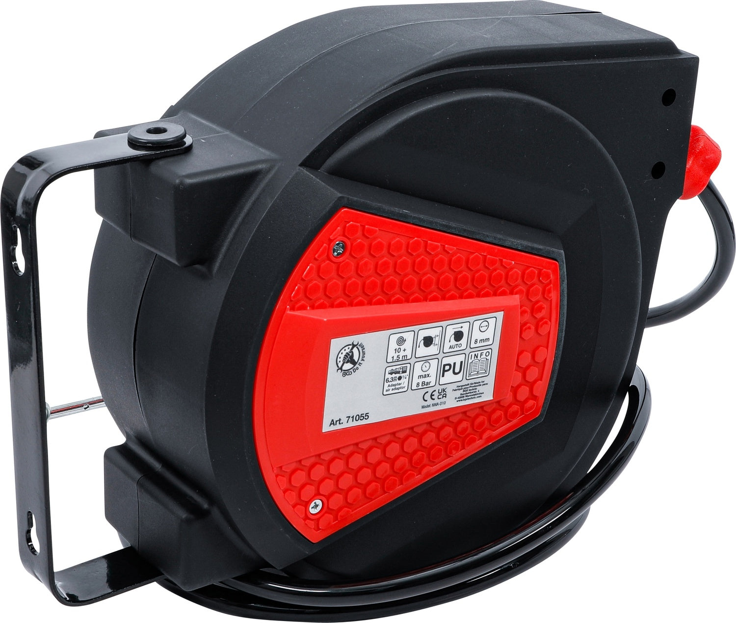 BGS DIY 71055 Druckluftschlauch mit Aufroller automatisch Schlauchlänge 10m
