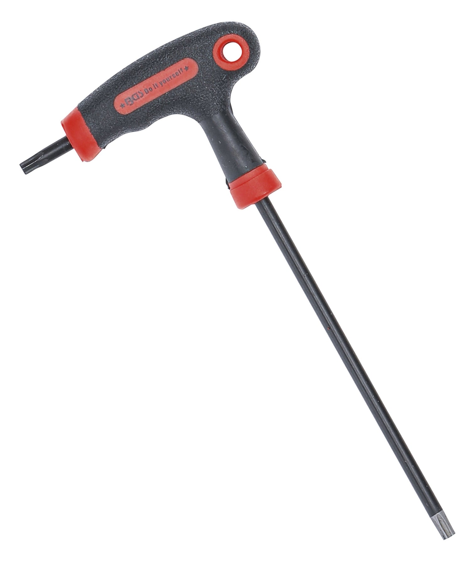 BGS DIY 7880-T20 Schraubendreher Abtrieb T-Profil (für Torx) mit / ohne Bohrung mit T-Griff und seitlicher Klinge T20