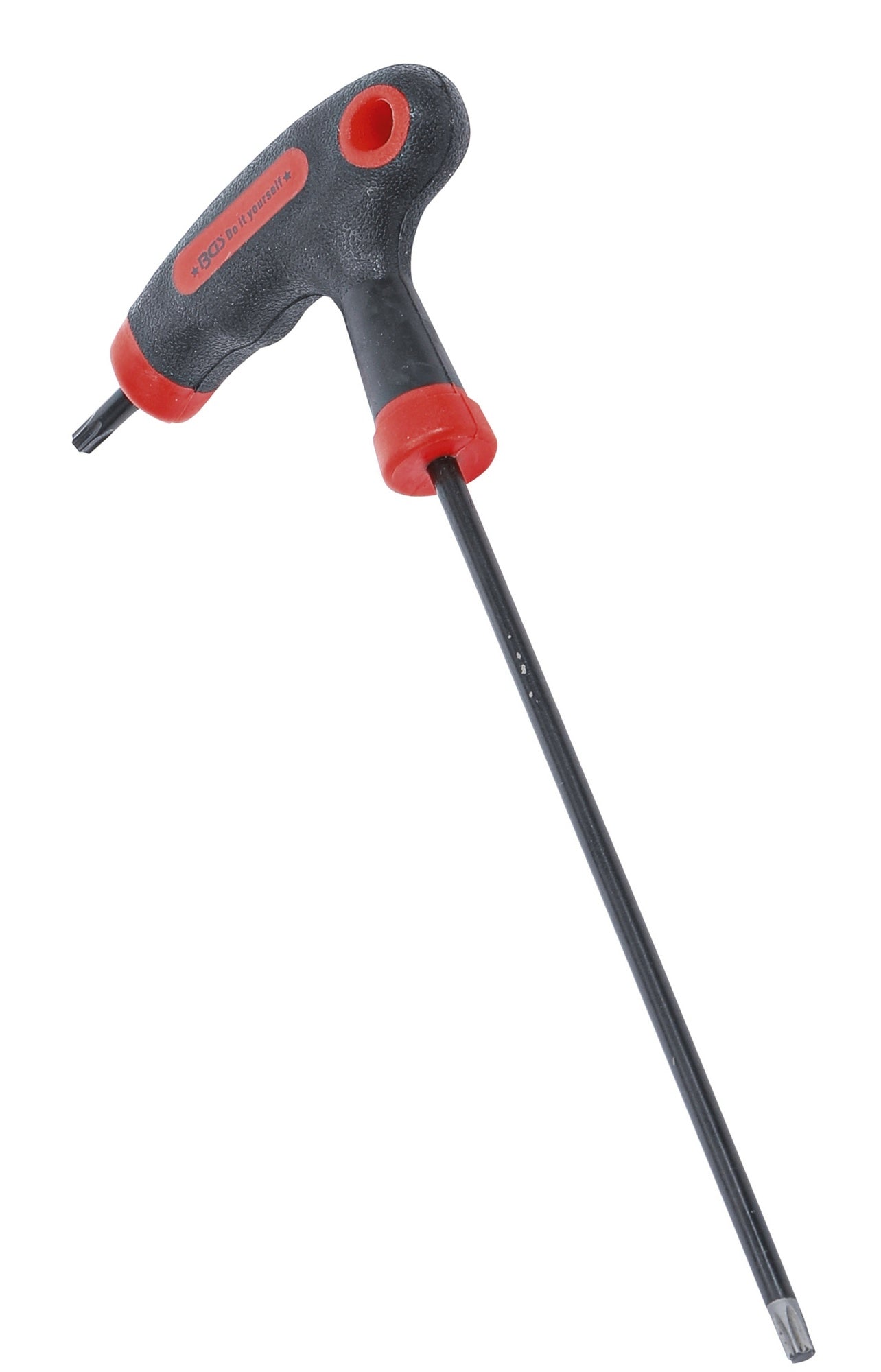 BGS DIY 7880-T25 Schraubendreher Abtrieb T-Profil (für Torx) mit / ohne Bohrung mit T-Griff und seitlicher Klinge T25