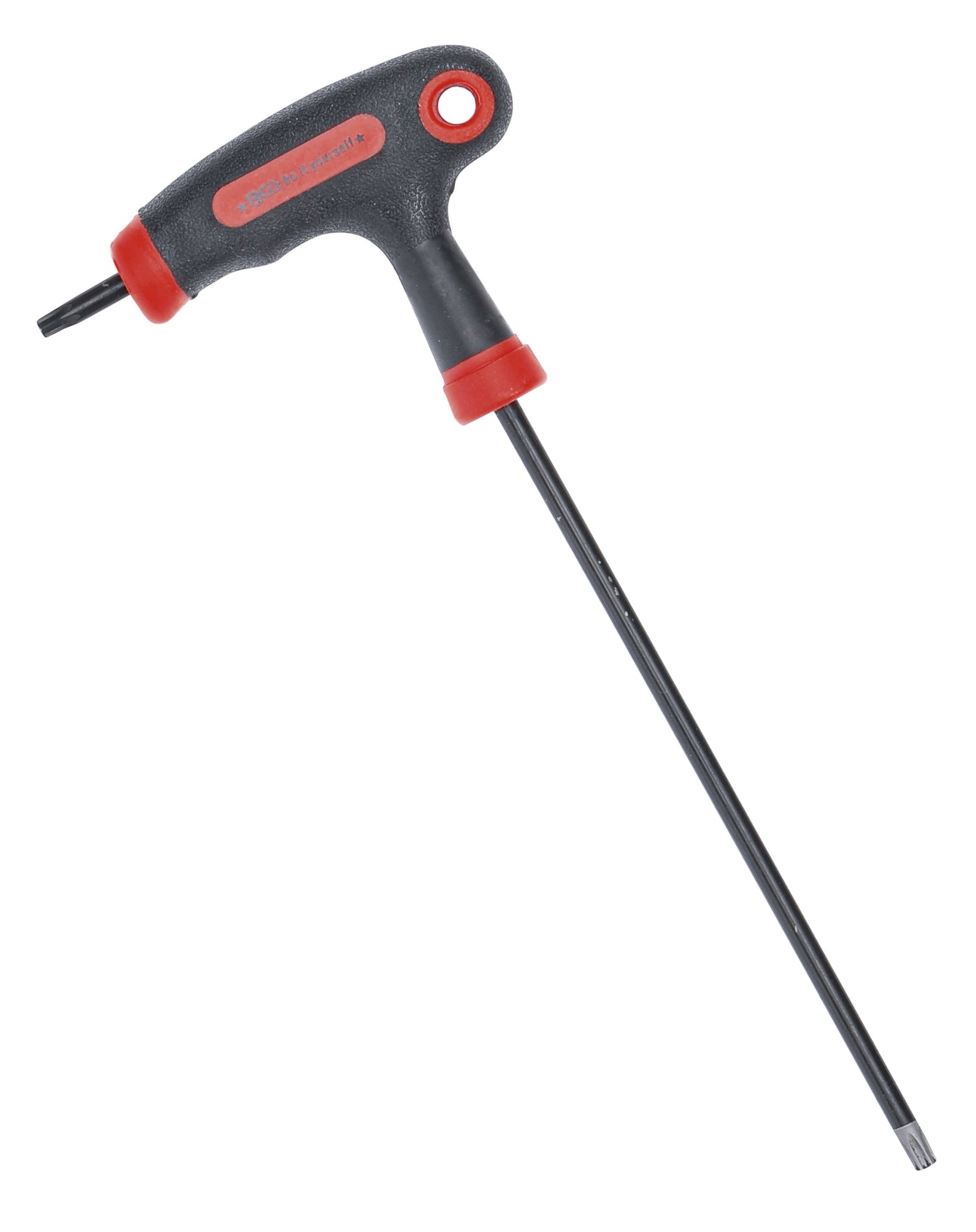 BGS DIY 7880-T25 Schraubendreher Abtrieb T-Profil (für Torx) mit / ohne Bohrung mit T-Griff und seitlicher Klinge T25