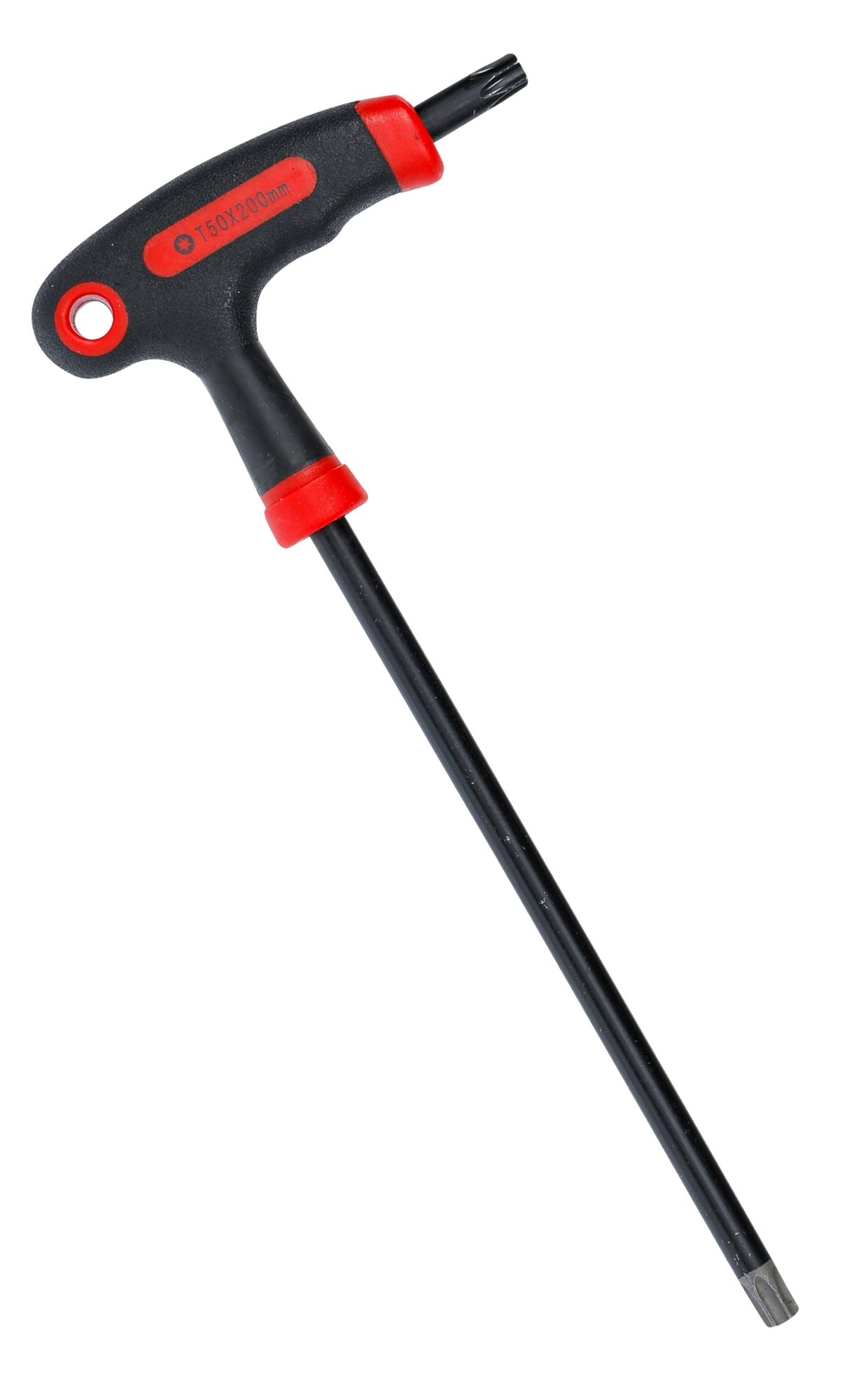 BGS DIY 7880-T50 Schraubendreher Abtrieb T-Profil (für Torx) mit / ohne Bohrung mit T-Griff und seitlicher Klinge T50