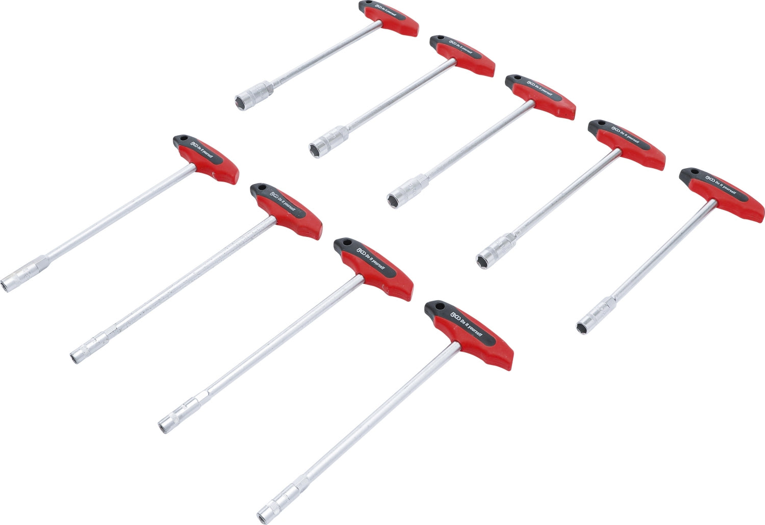 BGS DIY 7881 Satz Steckschlüssel mit T-Griff SW 6 - 14mm 9 teilig