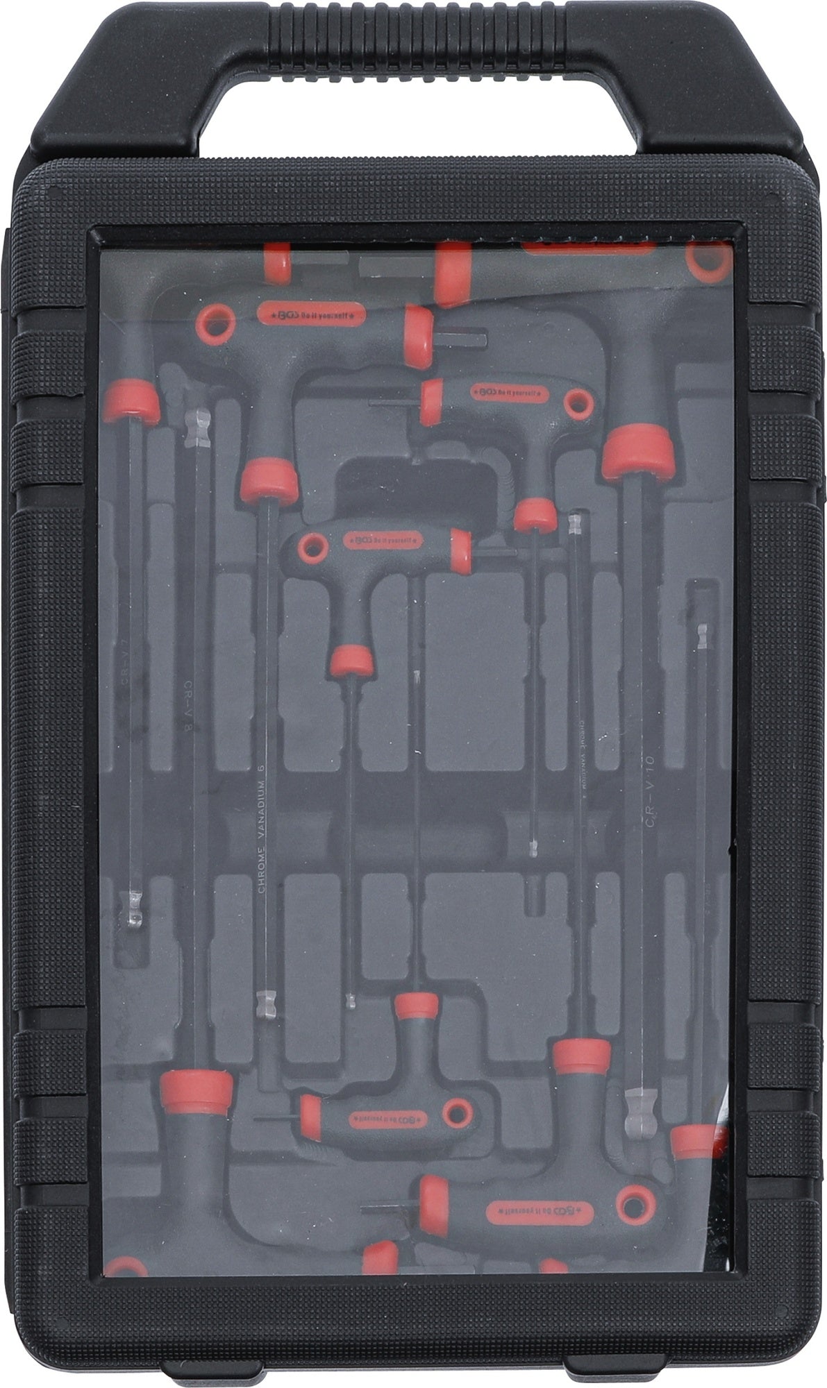 BGS DIY 7882 Satz Schraubendreher Innensechskant mit T-Griff und seitlicher Klinge 2 - 10mm