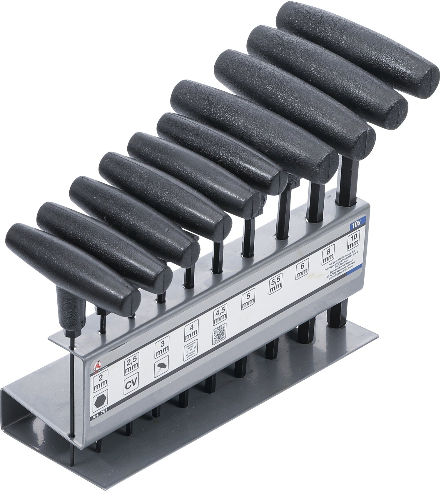 BGS DIY 791 Satz Schraubendreher Innensechskant mit T-Griff 2 - 10mm