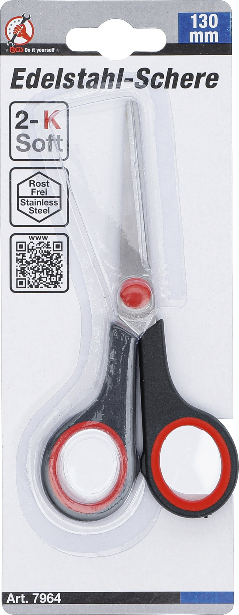 BGS DIY 7964 Edelstahl Schere Länge 130mm