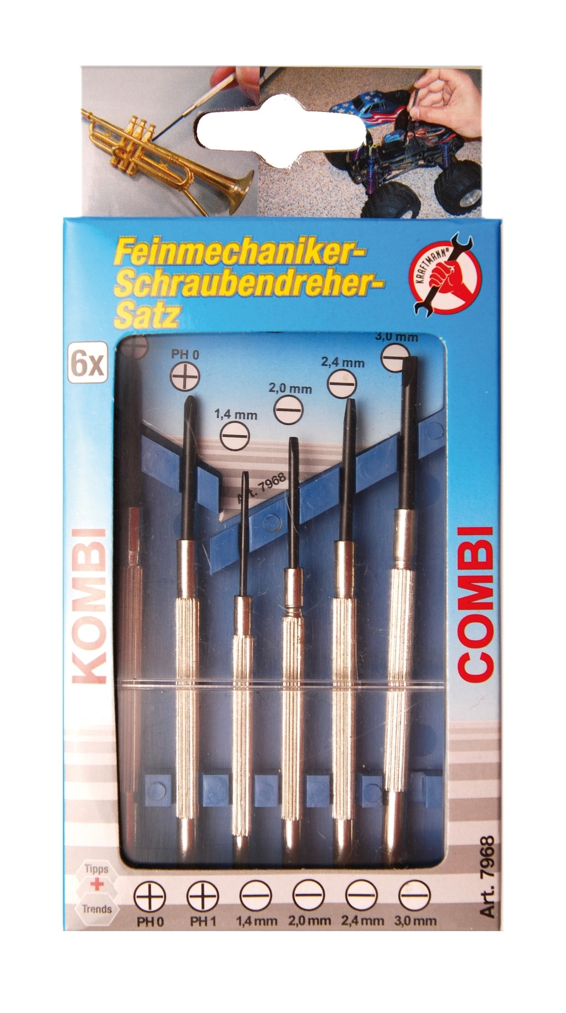 BGS DIY 7968 Satz Feinmechaniker Schraubendreher 6 teilig