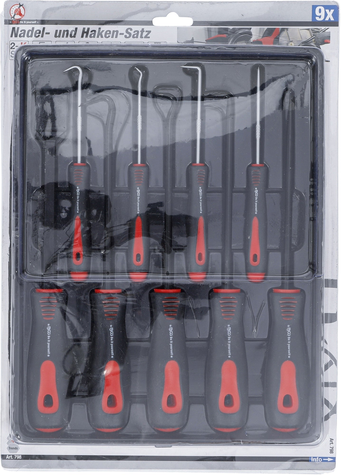BGS DIY 798 Satz Haken Nadeln Schaber 9 teilig