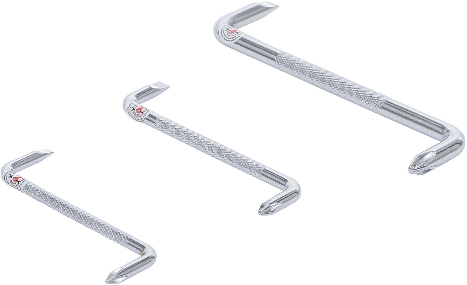 BGS DIY 7982 Satz Winkel Schraubendreher Schlitz / Kreuzschlitz 3 teilig