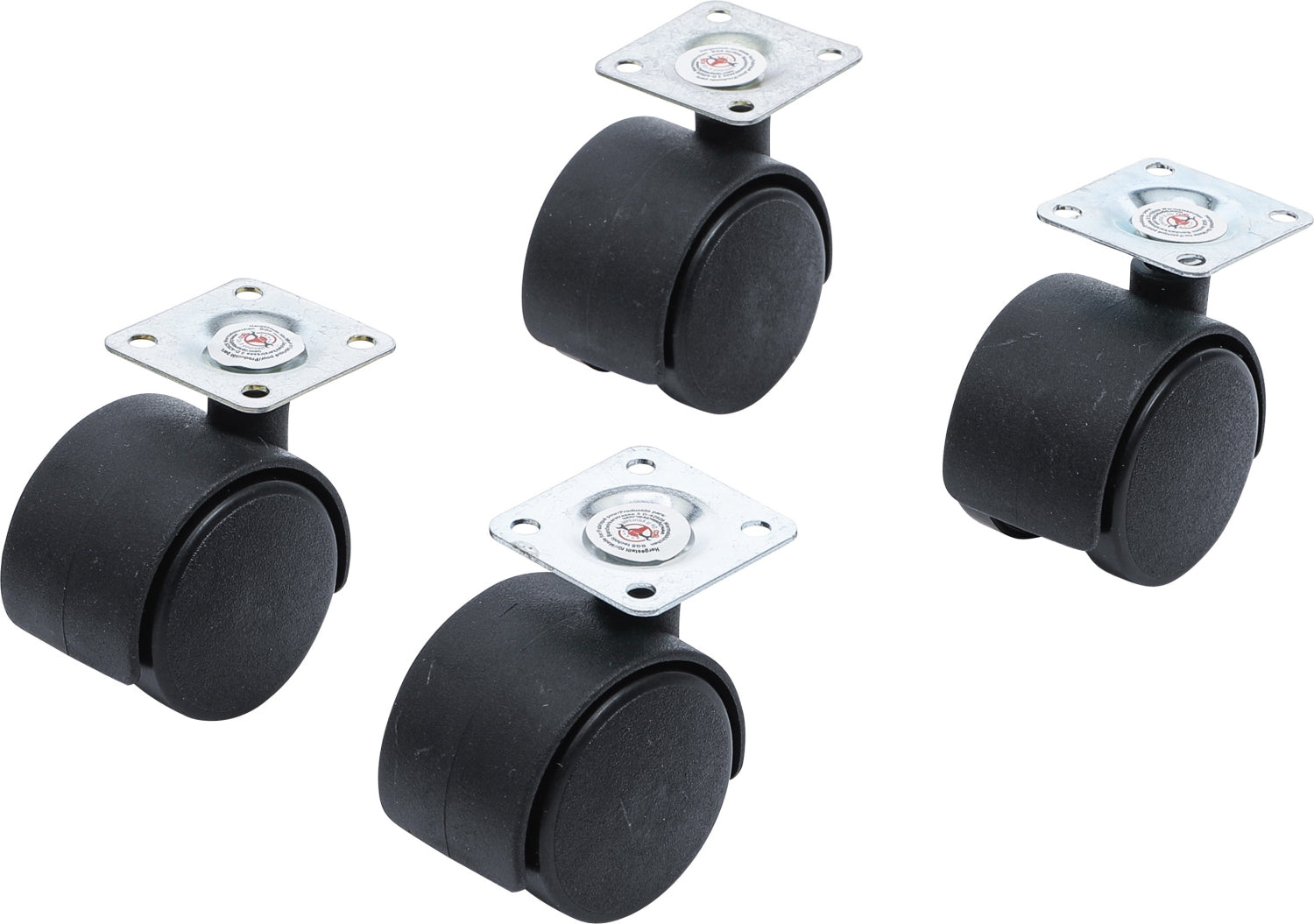 BGS DIY 80332 Satz Doppel Lenkrollen 40mm 4 teilig