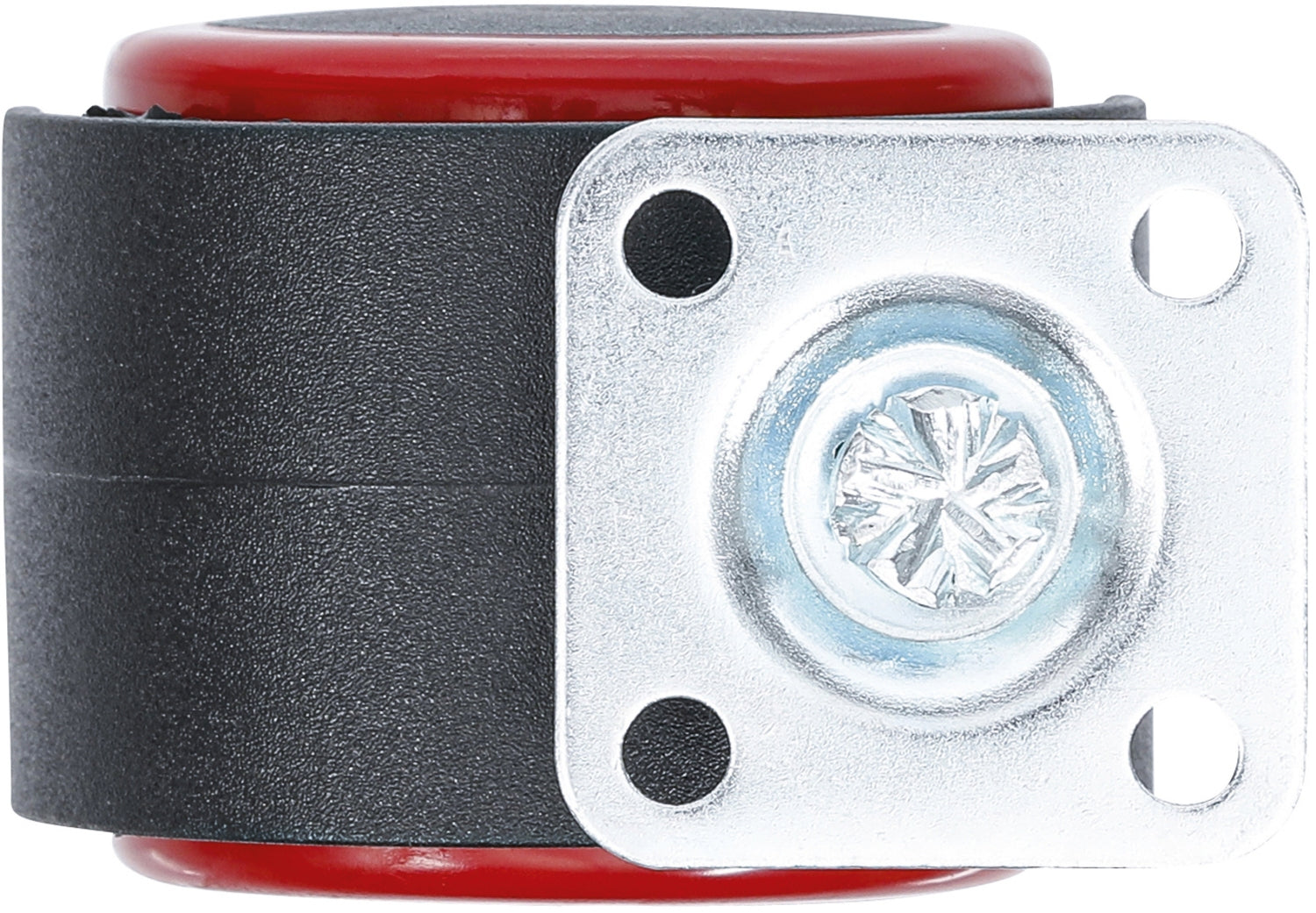 BGS DIY 80336 Doppel Lenkrolle in rot / schwarz 50mm