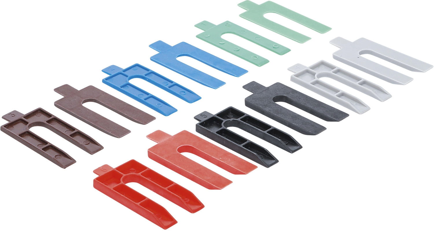 BGS DIY 80724 Satz Unterlegkeile aus Kunststoff 24 teilig