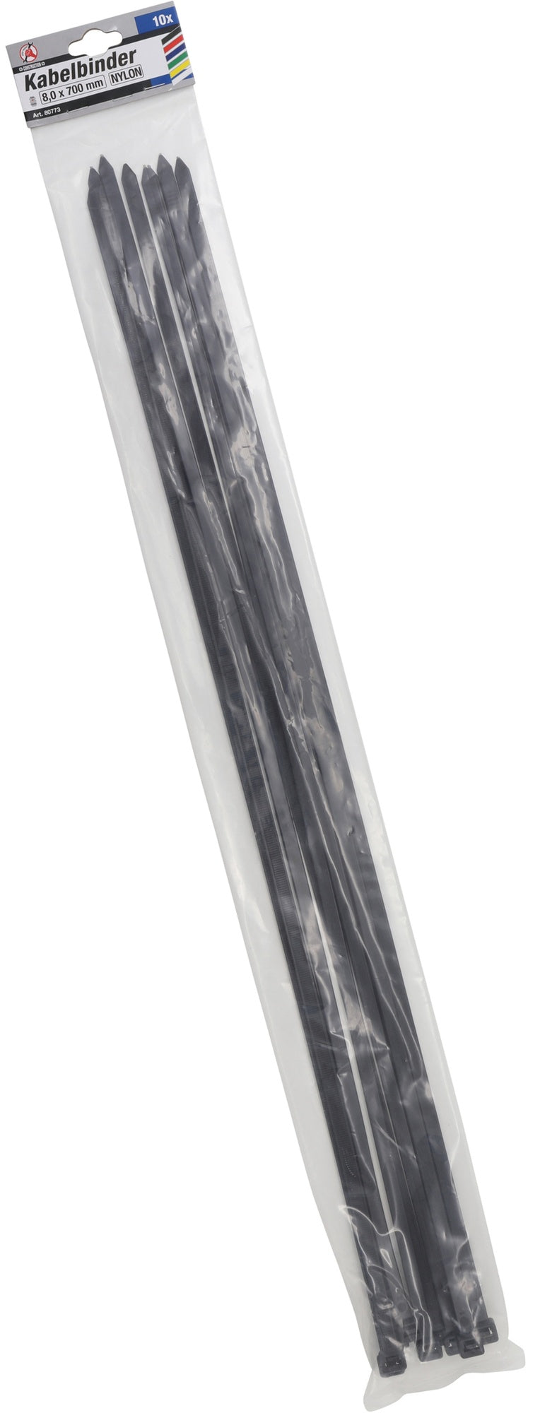 BGS DIY 80773 Sortiment Kabelbinder schwarz 8,0 x 700mm 10 teilig