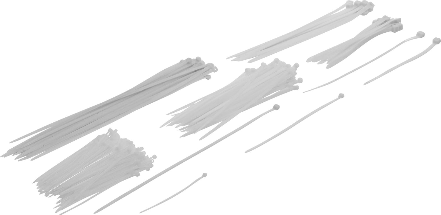 BGS DIY 80778 Sortiment Kabelbinder weiß 100 - 300mm 250 teilig