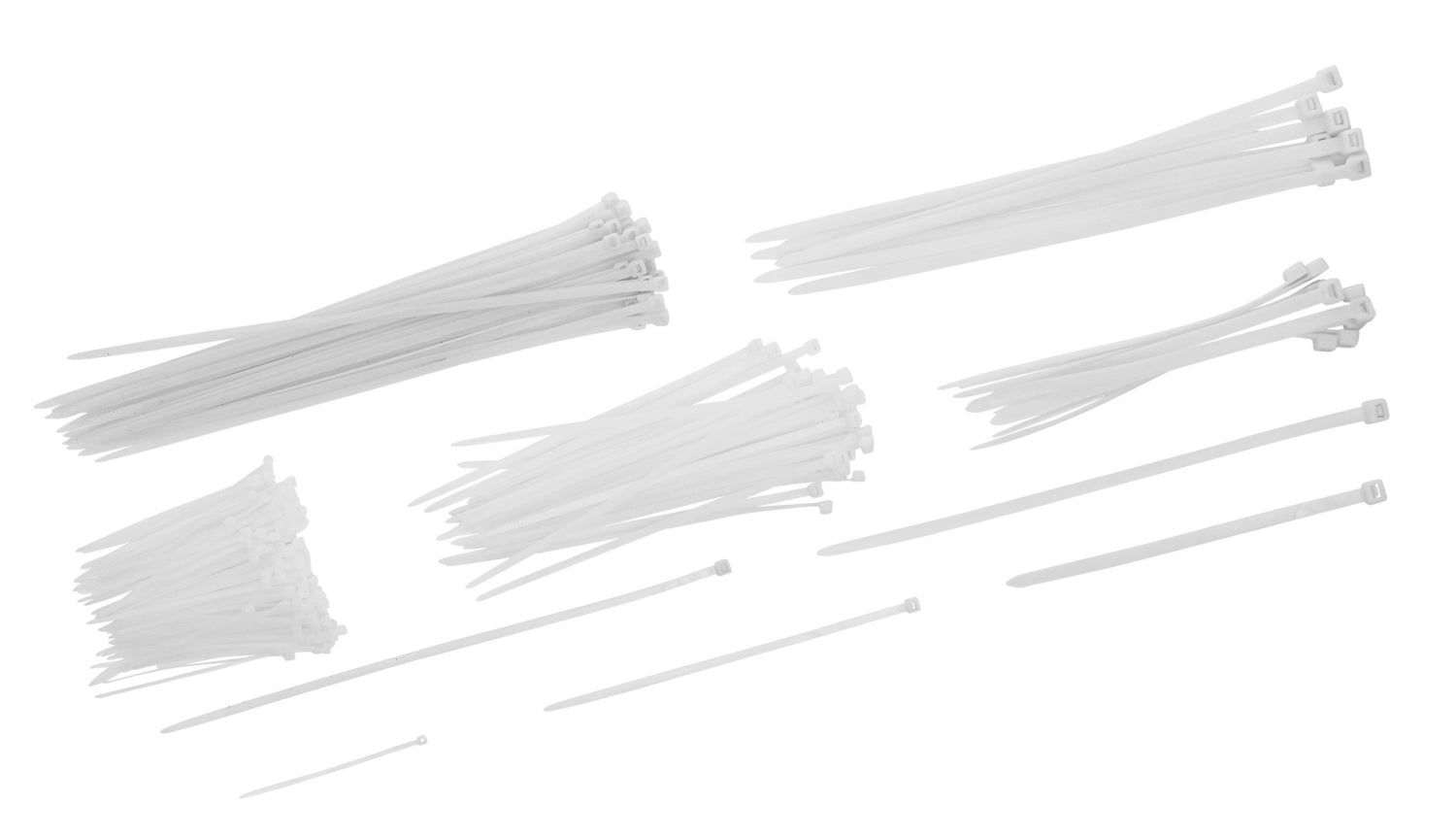 BGS DIY 80778 Sortiment Kabelbinder weiß 100 - 300mm 250 teilig