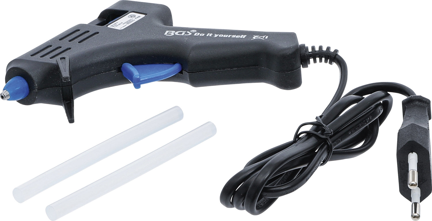 BGS DIY 80845 Mini Heißklebepistole mit 2 Klebesticks Ø 7,5mm 7W