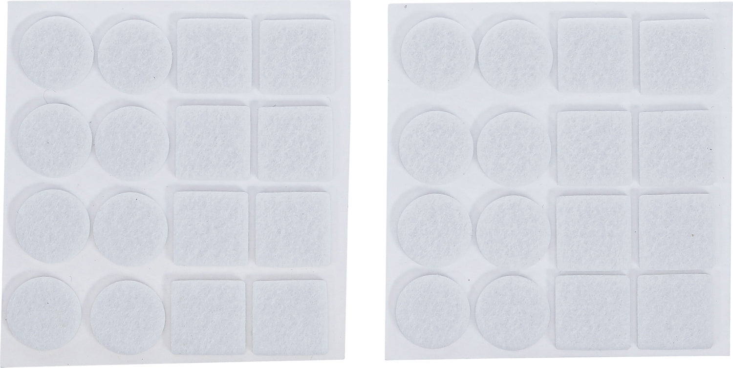 BGS DIY 80860 Satz Filzgleiter weiß 32 teilig