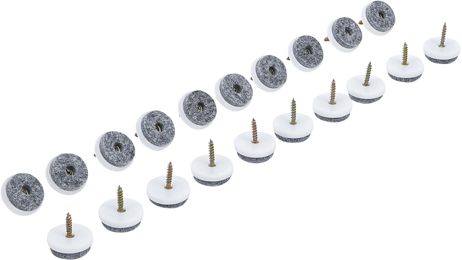 BGS DIY 80862 Satz Filzgleiter schraubbar Ø 24mm 20 teilig