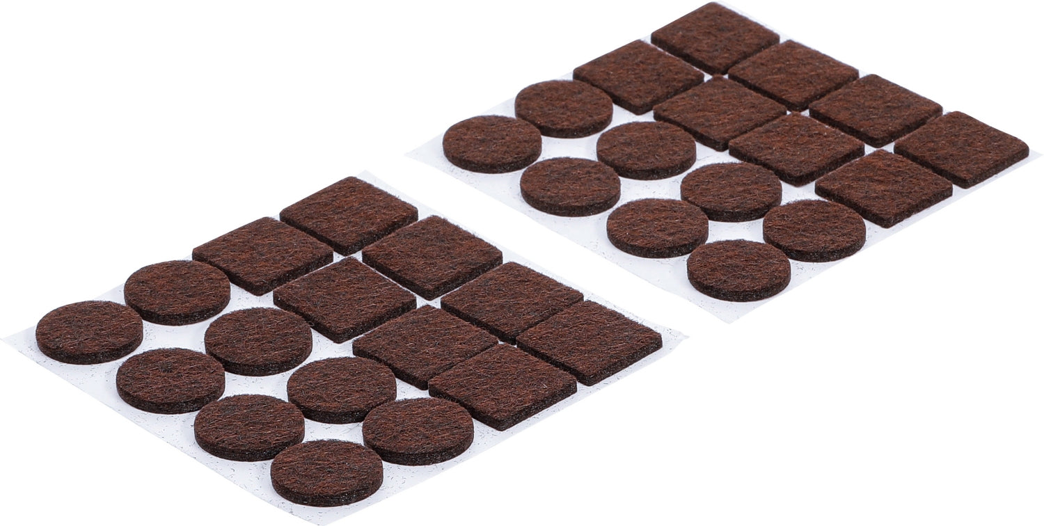 BGS DIY 80863 Satz Filzgleiter braun 32 teilig