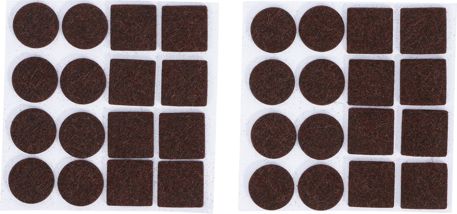 BGS DIY 80863 Satz Filzgleiter braun 32 teilig