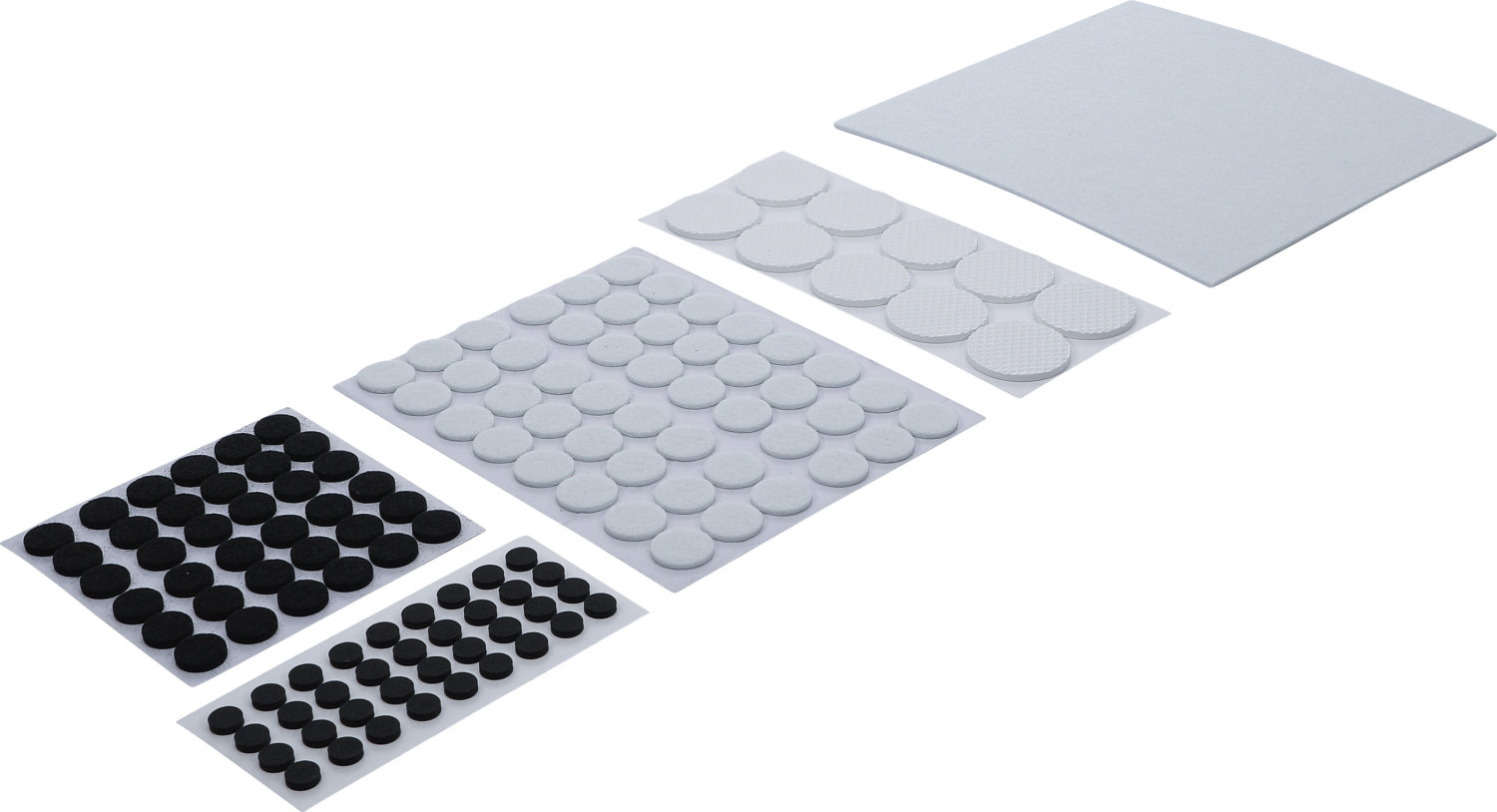 BGS DIY 80865 Satz Filzgleiter schwarz & weiß 131 teilig