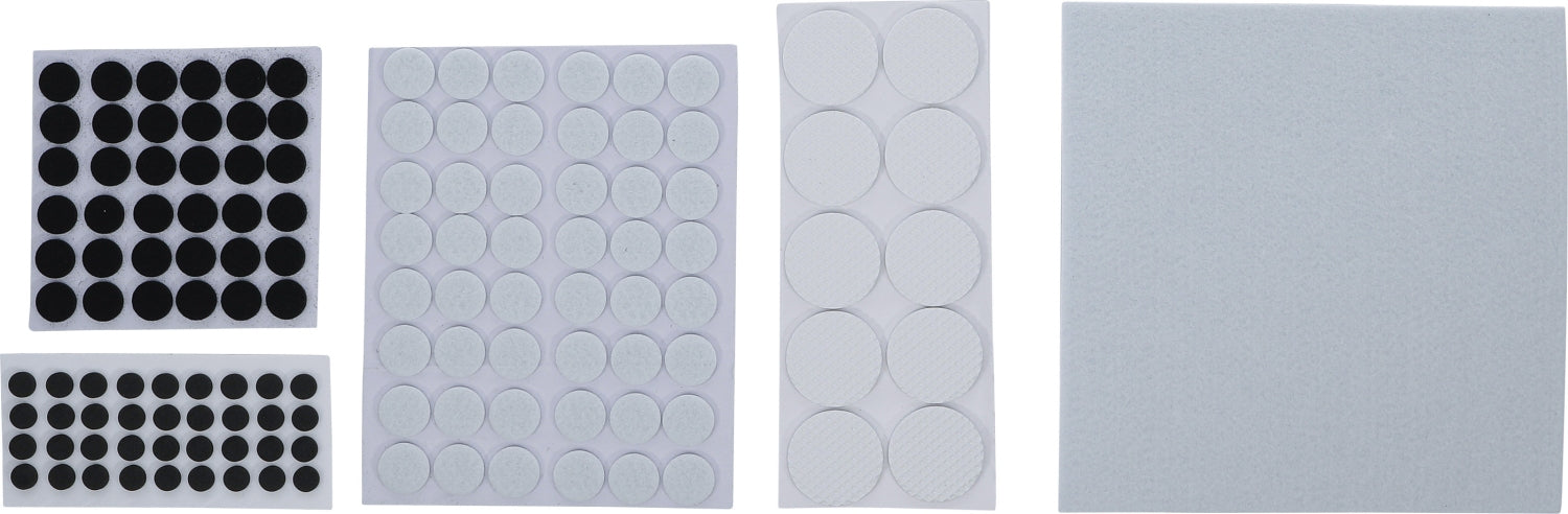 BGS DIY 80865 Satz Filzgleiter schwarz & weiß 131 teilig