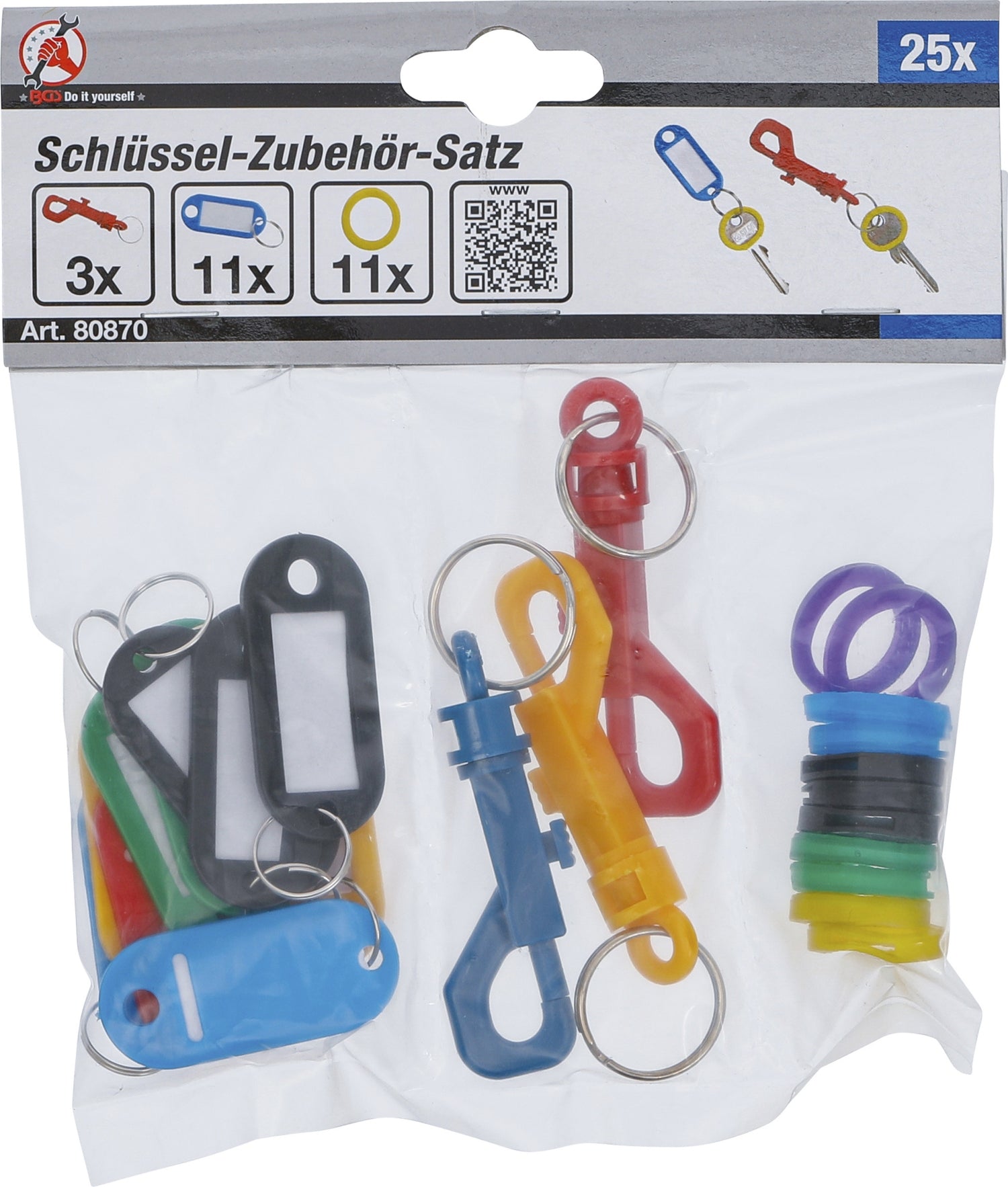 BGS DIY 80870 Satz Zubehör für Schlüssel 25 teilig