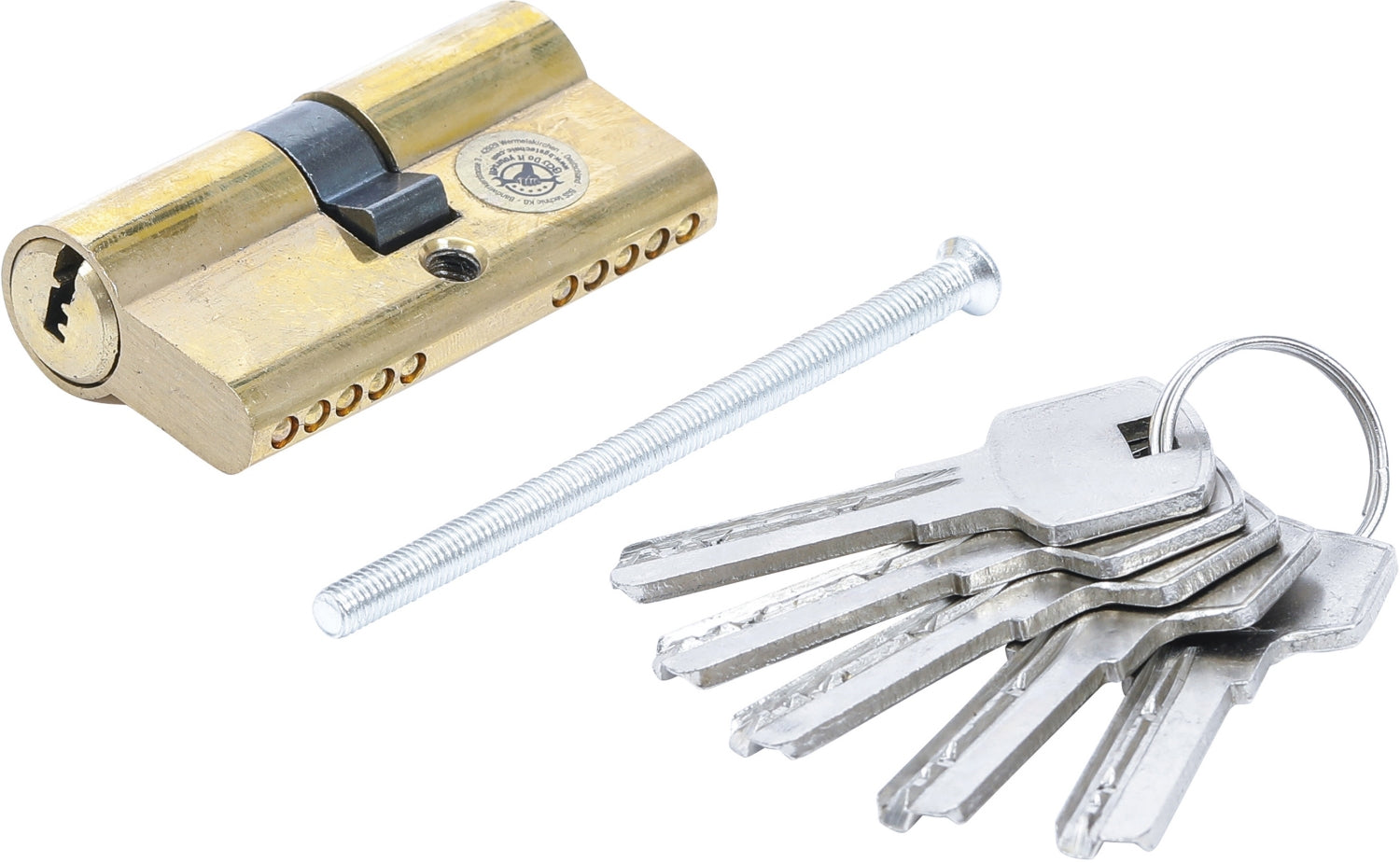 BGS DIY 8091 Messing Schließzylinder schwere Ausführung 60mm