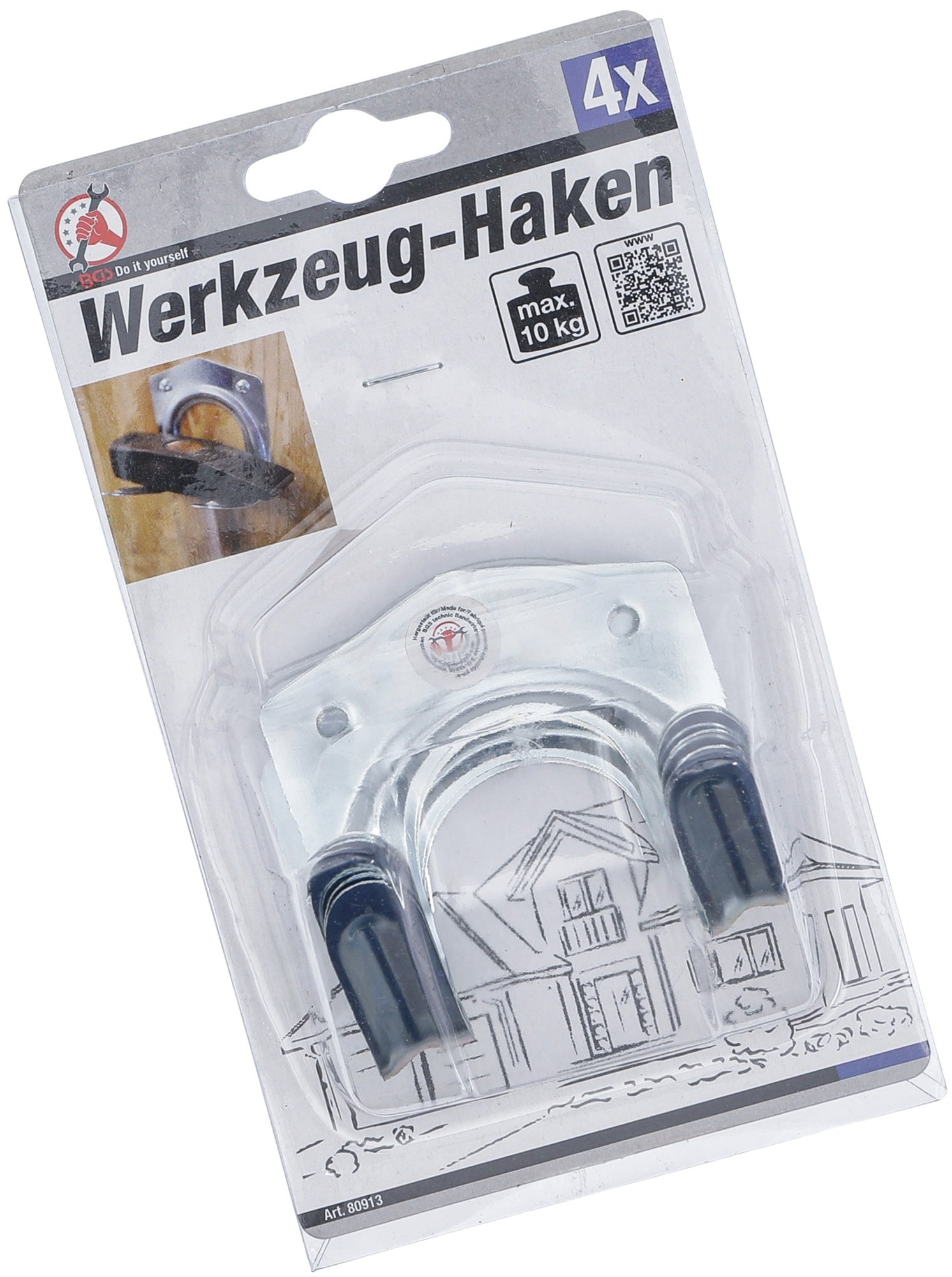 BGS DIY 80913 Satz Werkzeug Haken 4 teilig