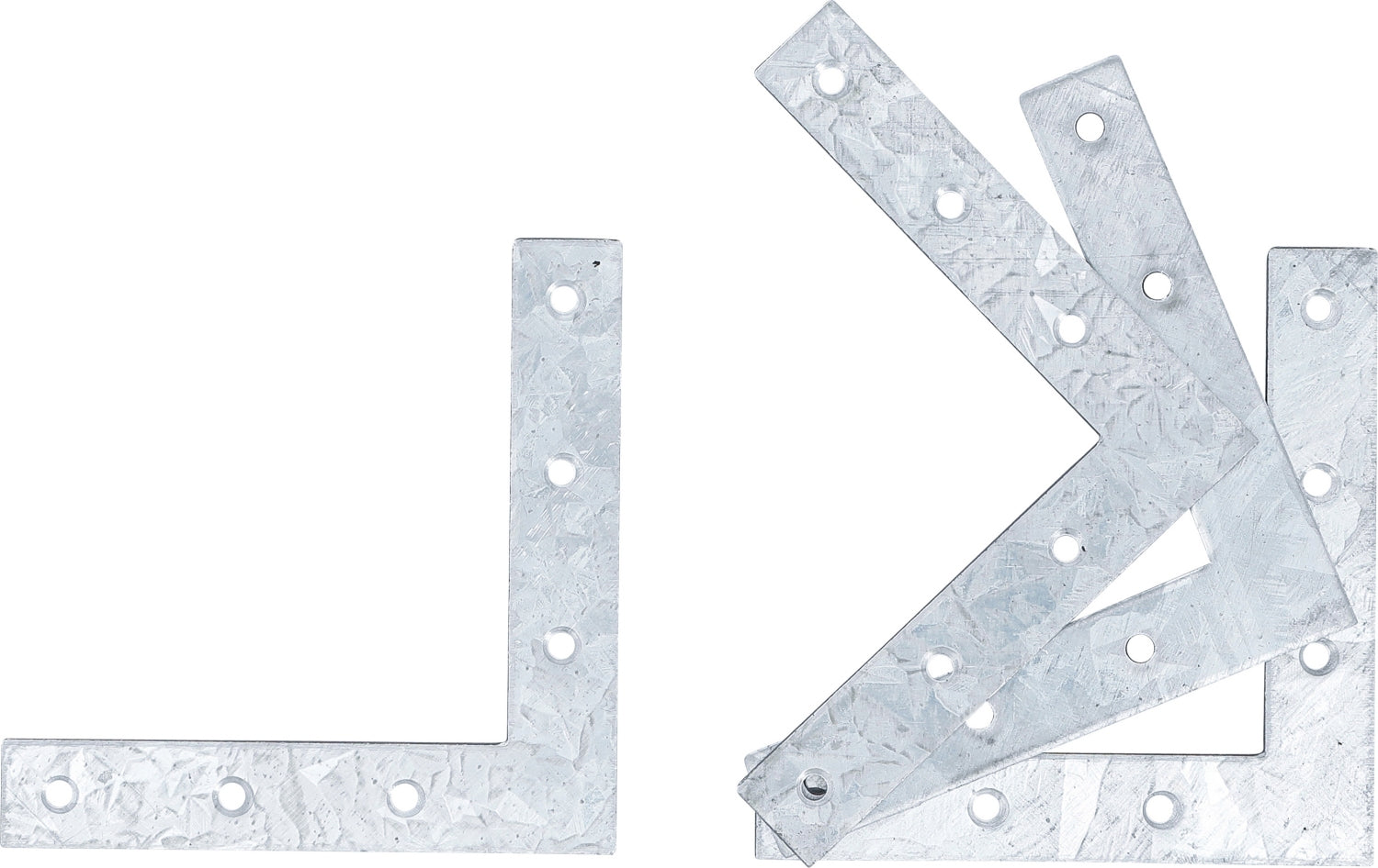 BGS DIY 80923 Satz L-Winkel 100 x 100 x 15mm 4 teilig