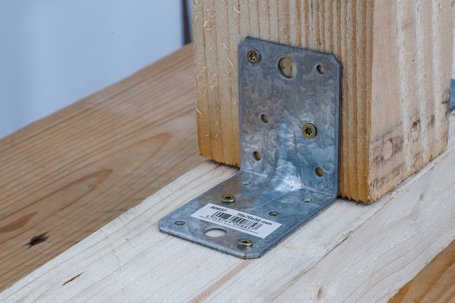 BGS DIY 80937-25 Satz Winkelverbinder 70 x 70 x 55 x 2,5mm Sparpack 25 Stück