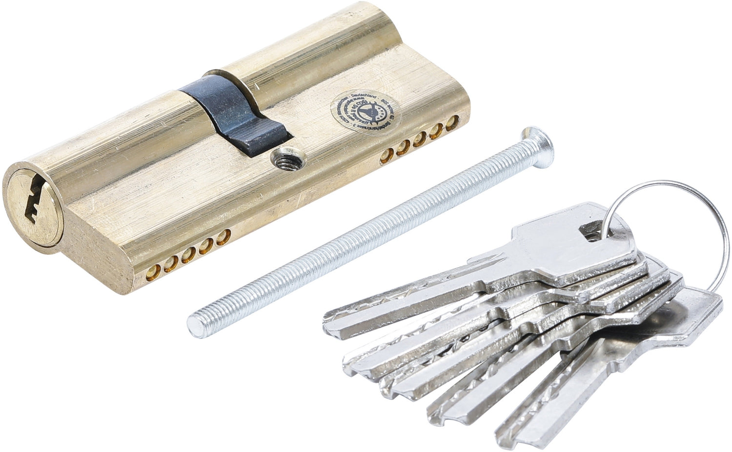 BGS DIY 8094 Messing Schließzylinder schwere Ausführung 80mm