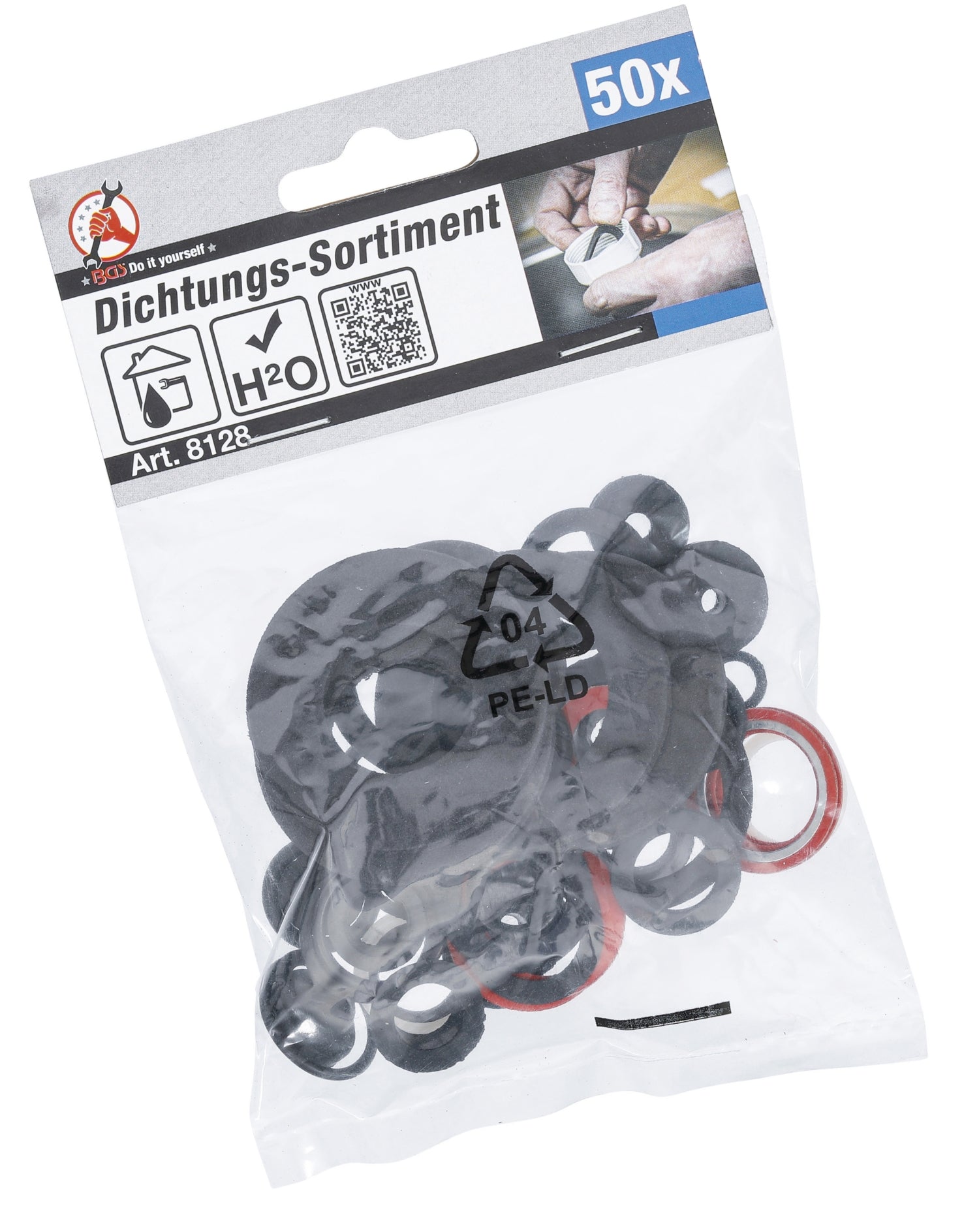 BGS DIY 8128 Sortiment Dichtungen 50 teilig Trinkwasser geeignet