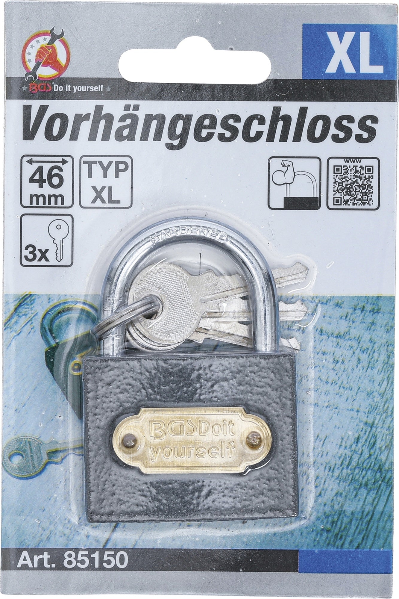 BGS DIY 85150 Vorhängeschloss Typ XL 46mm