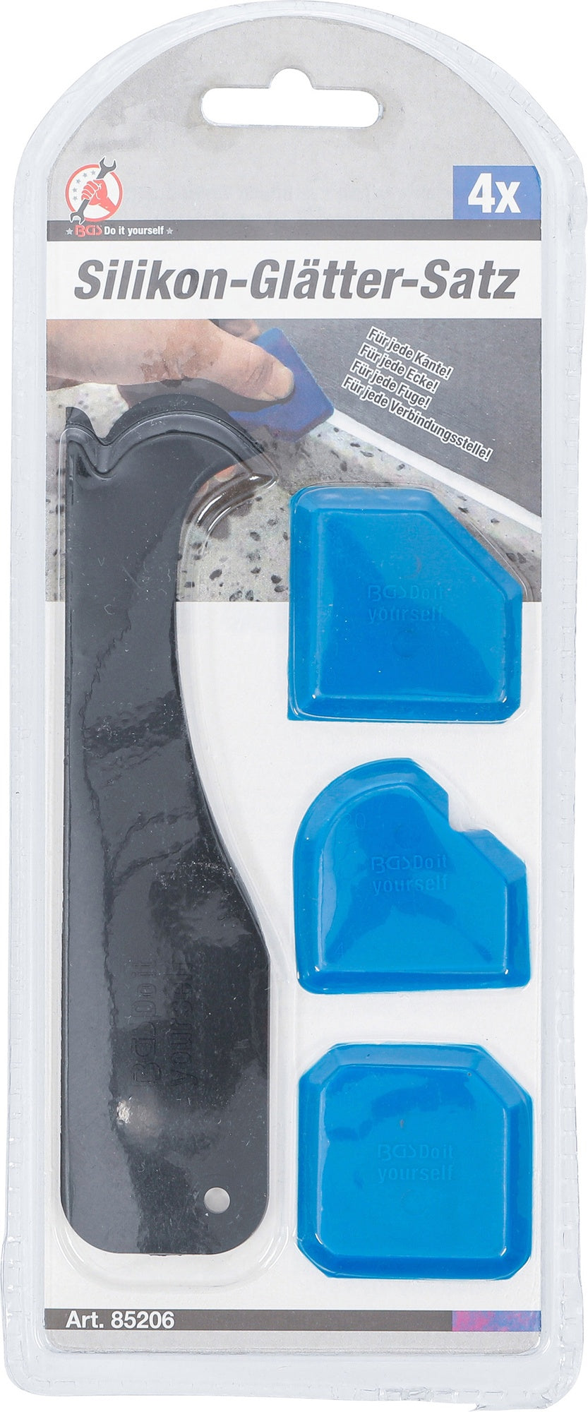 BGS DIY 85206 Satz Silikon Glätter Fugenspachtel Fugenglätter 4teilig