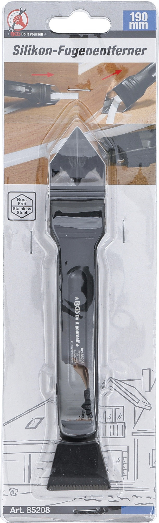 BGS DIY 85208 Silikon Fugenentferner rostfrei