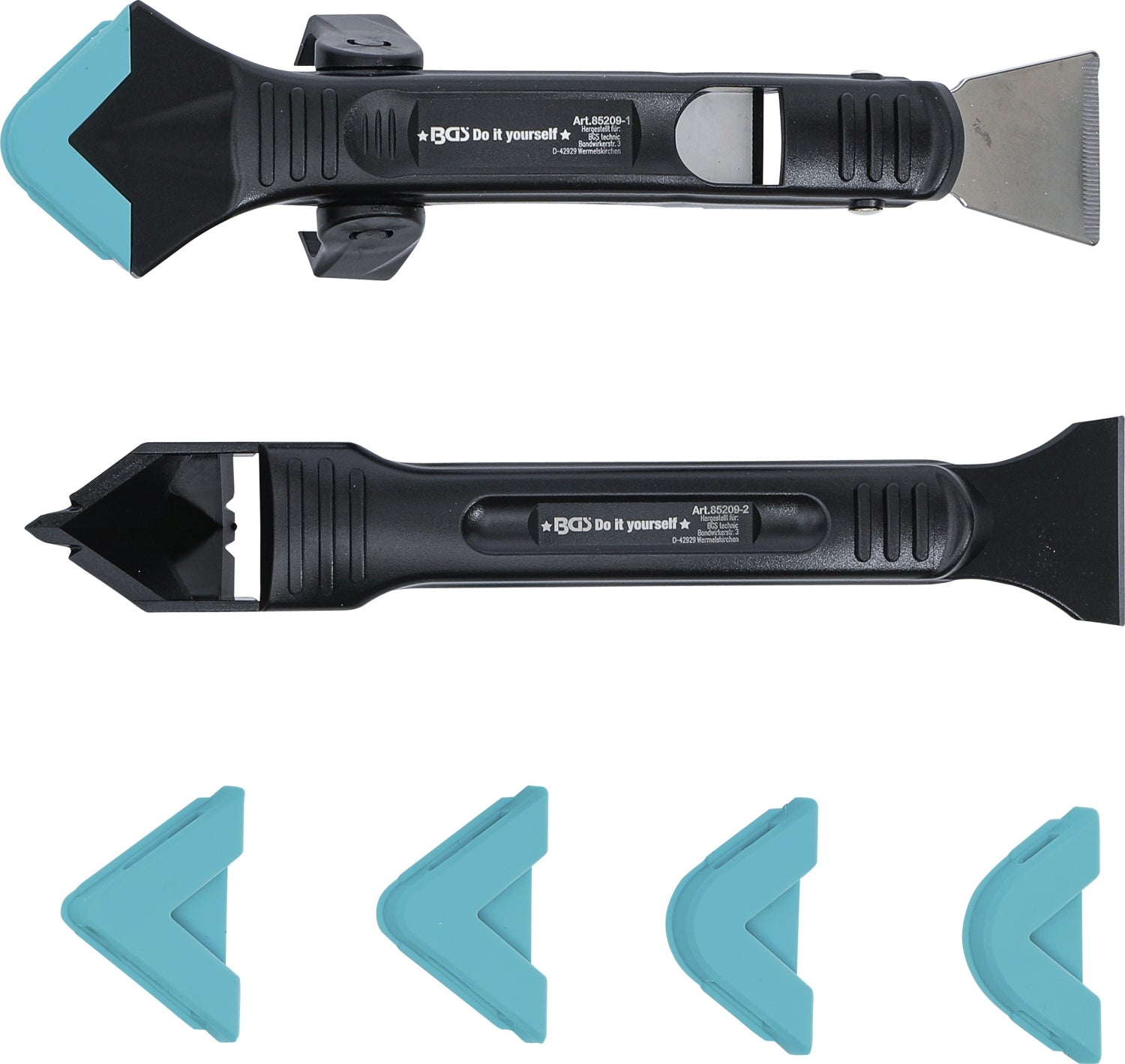 BGS DIY 85209 Satz Silikon Fugenentferner & Spachtel 7 teilig