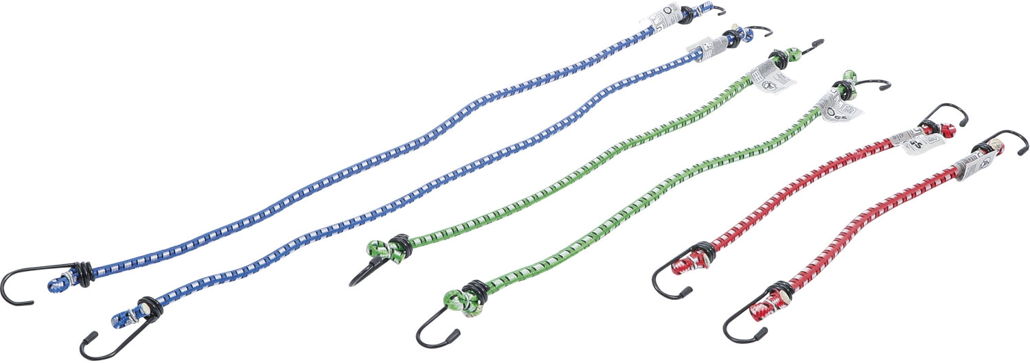 BGS DIY 85516 Satz Gepäckspanner Länge 300mm & 450mm & 600mm 6 teilig