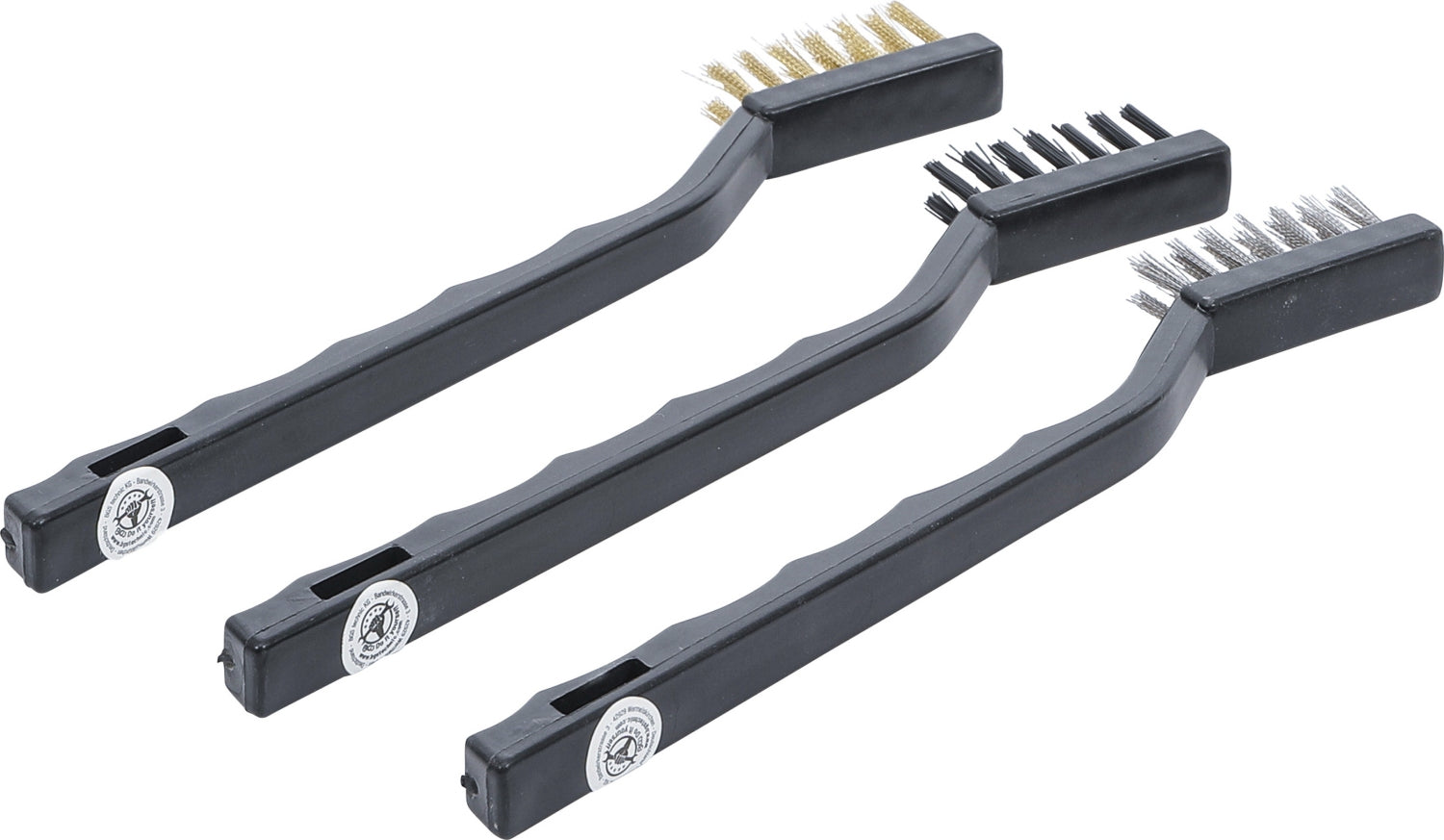 BGS DIY 85811 Satz Bürsten Nylon Messing Stahl Länge 175mm