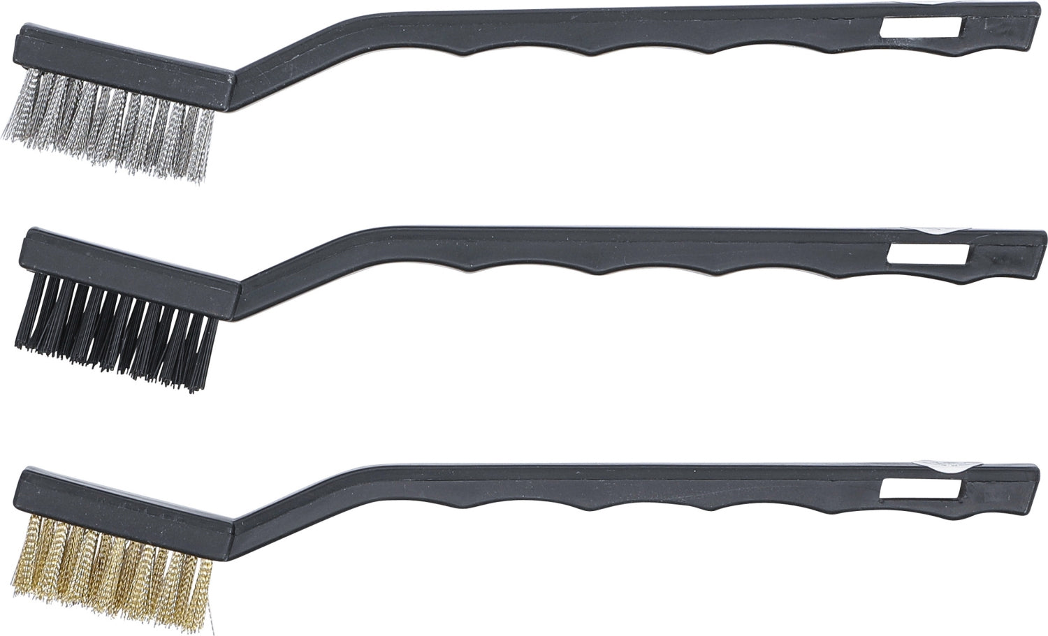 BGS DIY 85811 Satz Bürsten Nylon Messing Stahl Länge 175mm