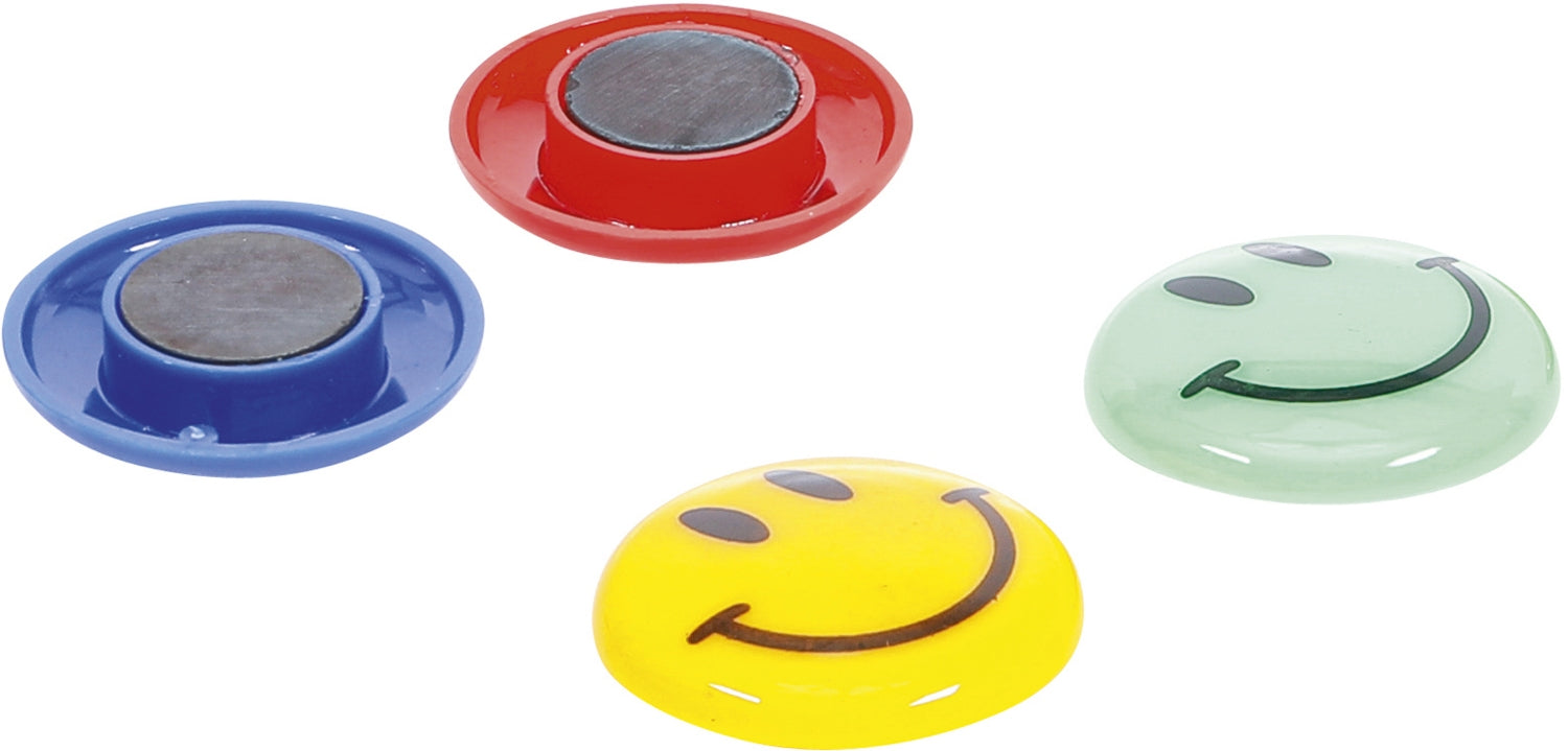 BGS DIY 85812 Satz Magnete "Smile" rund Ø 40mm 4 teilig