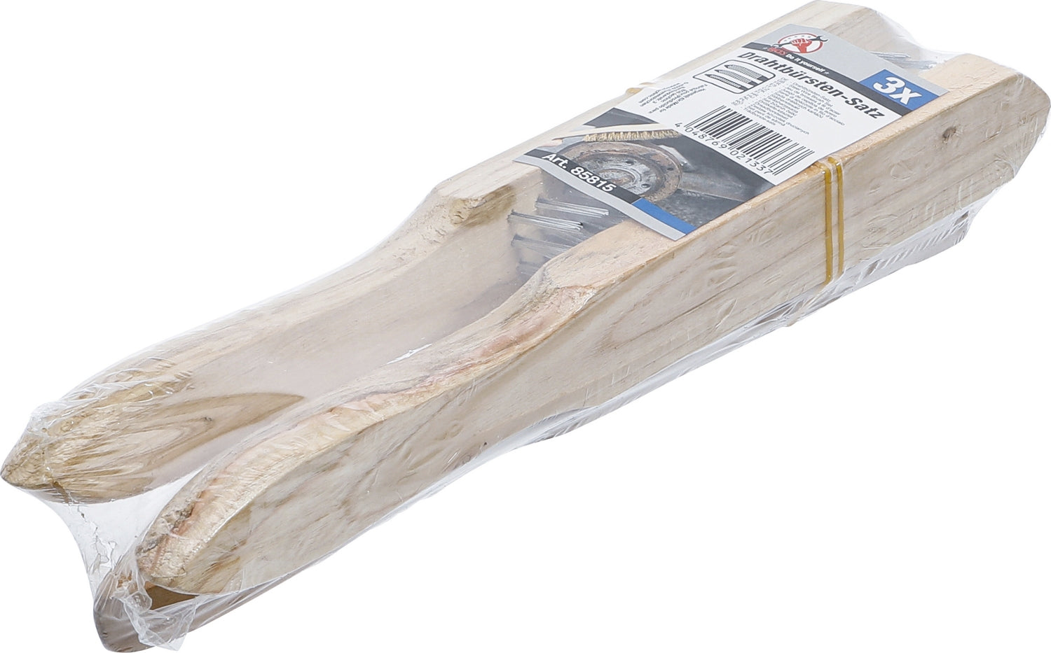 BGS DIY 85815 Satz Drahtbürsten mit Holzstiel 2-, 3-, 4-reihig 3 teilig