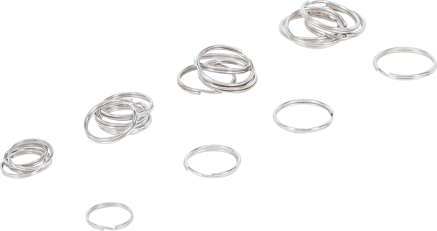 BGS DIY 88127 Sortiment Schlüsselringe 4 Größen 20 teilig