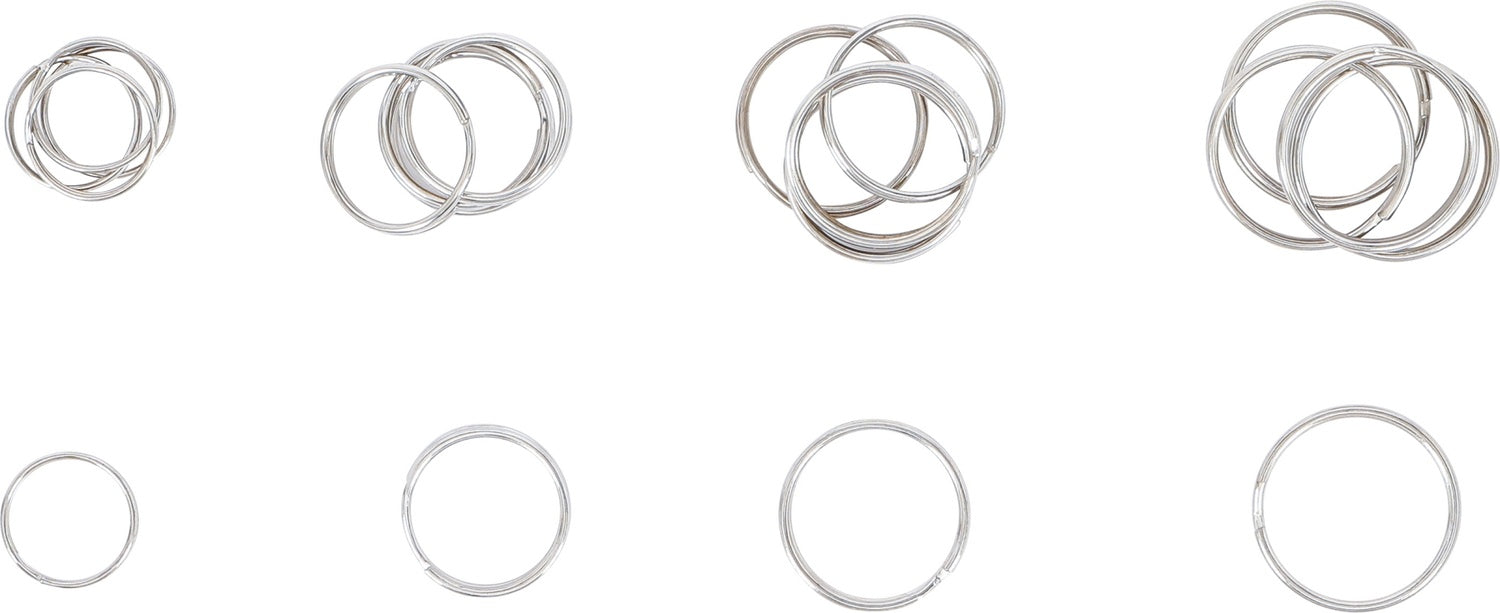 BGS DIY 88127 Sortiment Schlüsselringe 4 Größen 20 teilig