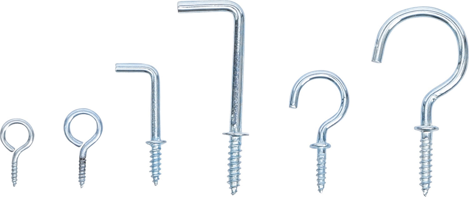 BGS DIY 88136 Sortiment Schraubhaken Ringhaken 80 teilig