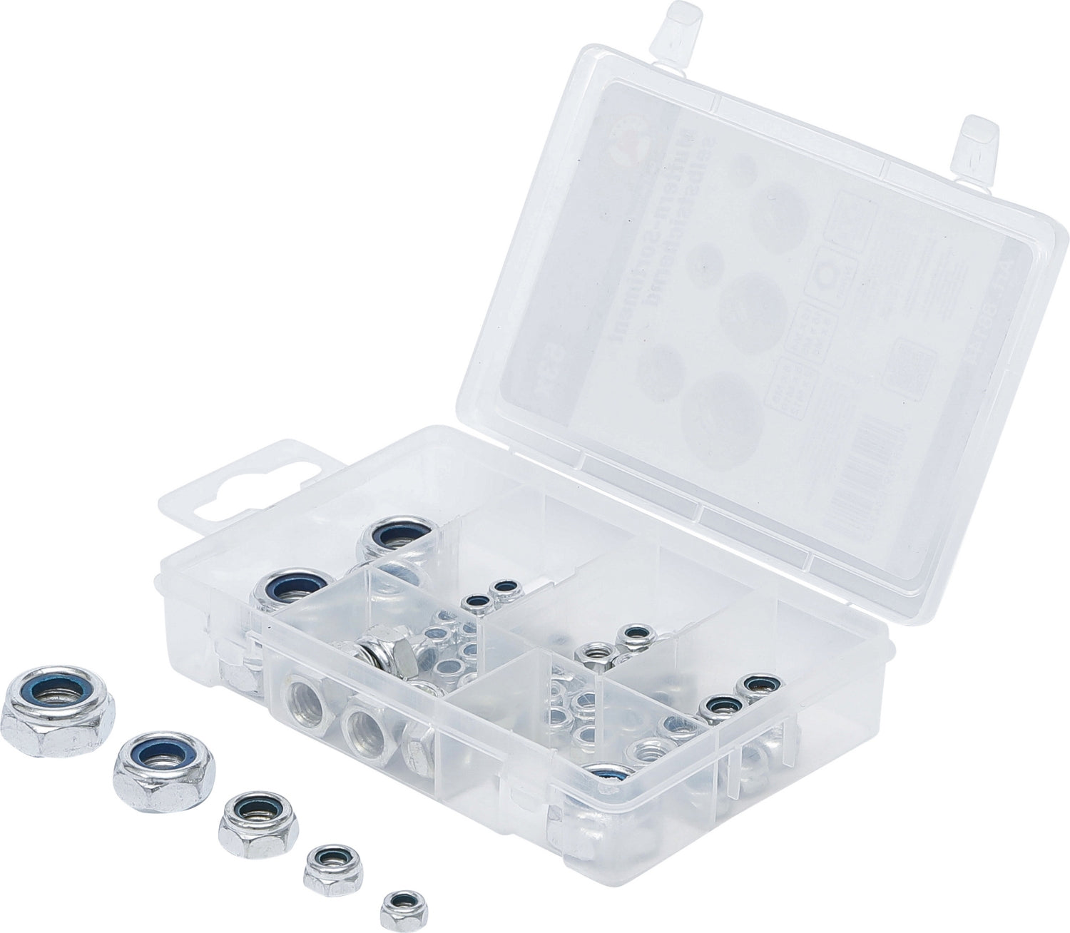 BGS DIY 88144 Sortiment Muttern selbstsichernd M4 - M12 53 teilig