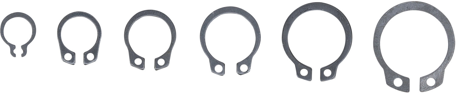 BGS DIY 88168 Sortiment Außen Seegerringe / Sprengringe Ø 8 - 19mm 78 teilig