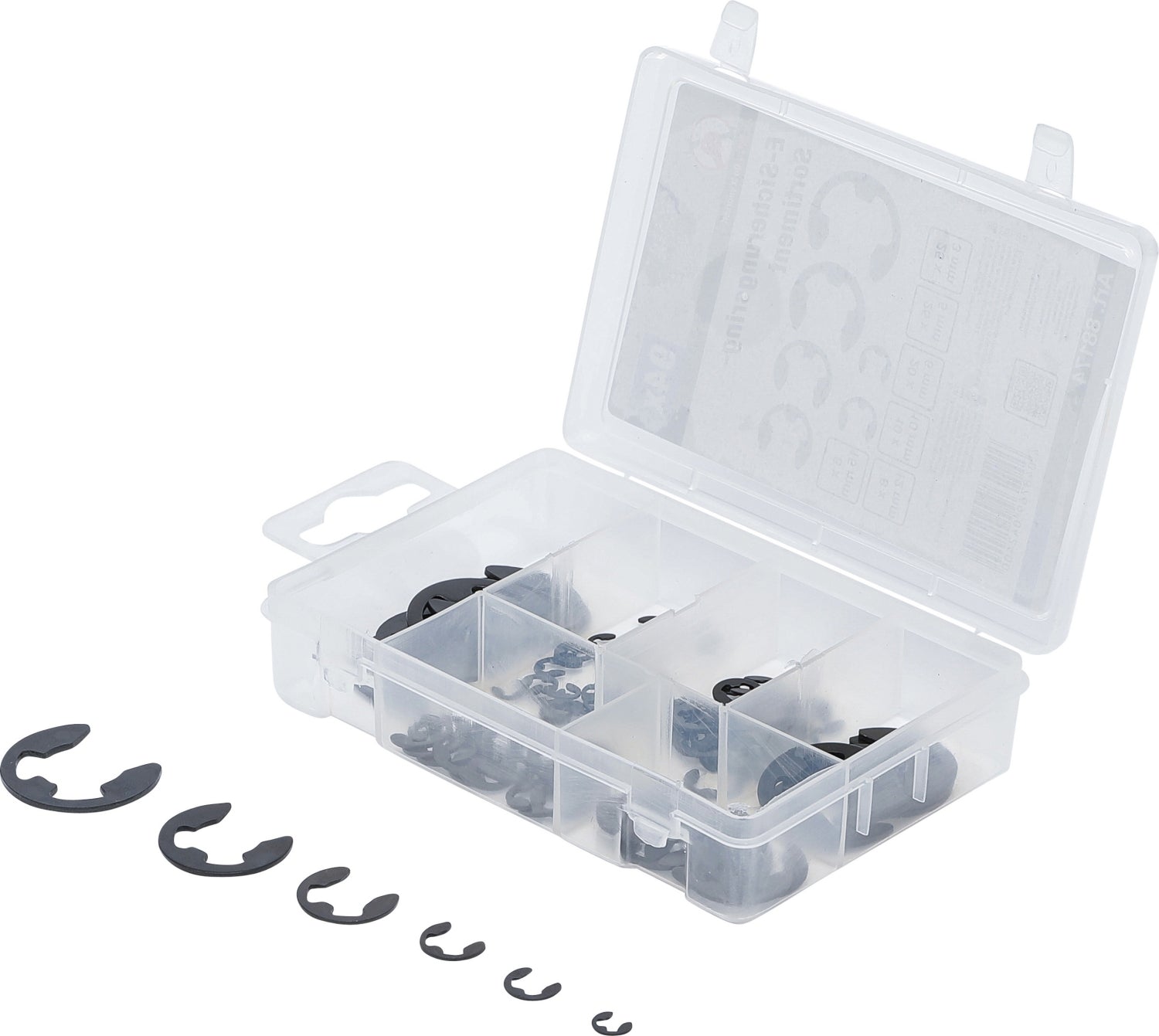 BGS DIY 88174 Sortiment E-Sicherungsringe 3 - 15mm 94 teilig