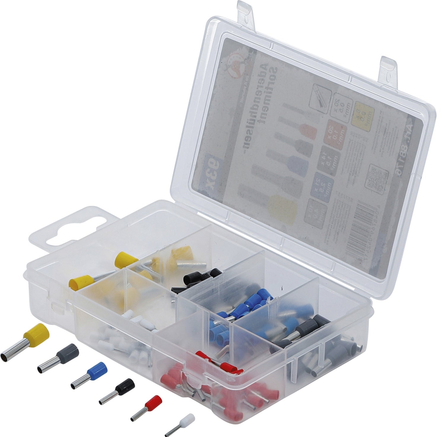 BGS DIY 88176 Sortiment Aderendhülsen isoliert 93 teilig