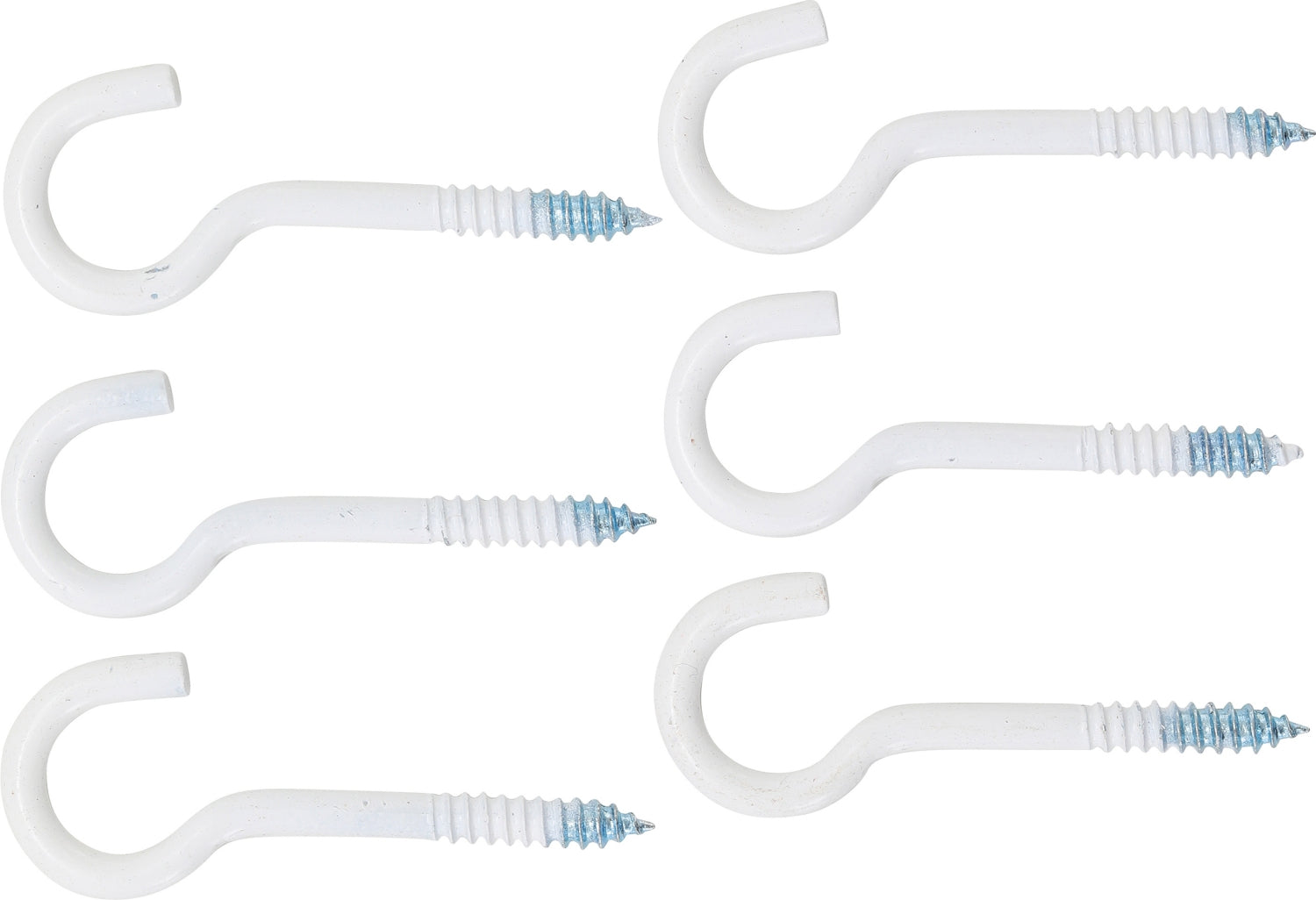 BGS DIY 88181 Satz Schraubhaken weiß kunststoffummantelt 60mm 6 teilig